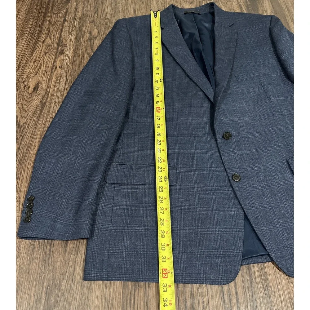 LRL Ralph Lauren Black Label Blazer  Men's Size 48L Color Blue Plaid